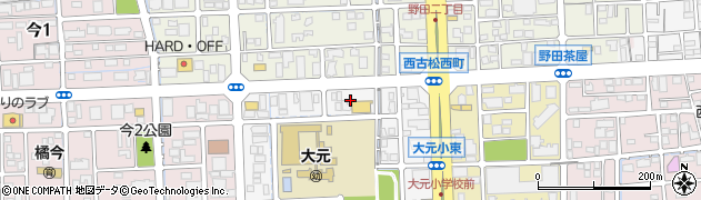 岡山県岡山市北区大元上町7周辺の地図