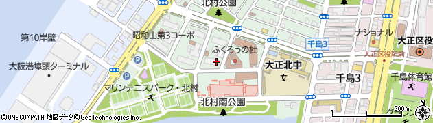 大阪府大阪市大正区北村周辺の地図