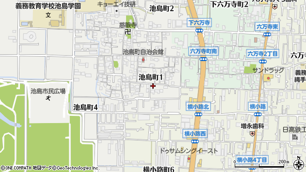〒579-8064 大阪府東大阪市池島町の地図