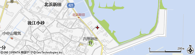 愛知県田原市小中山町（山二新田）周辺の地図