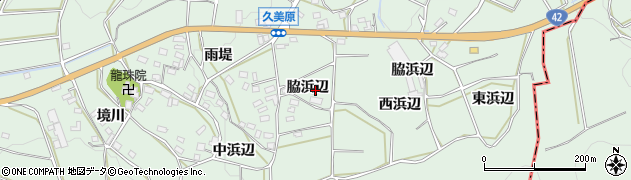 愛知県田原市六連町脇浜辺周辺の地図