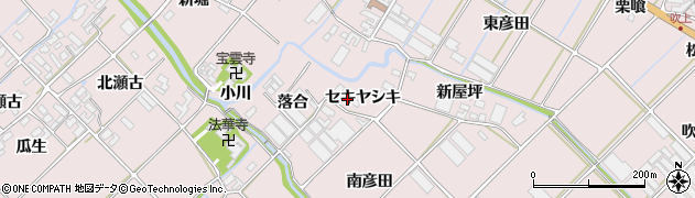 愛知県田原市野田町セキヤシキ周辺の地図