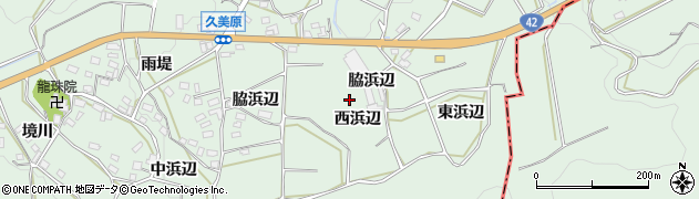 愛知県田原市六連町（西浜辺）周辺の地図