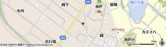 愛知県田原市西神戸町岡下95周辺の地図