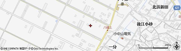愛知県田原市小中山町八幡上117周辺の地図