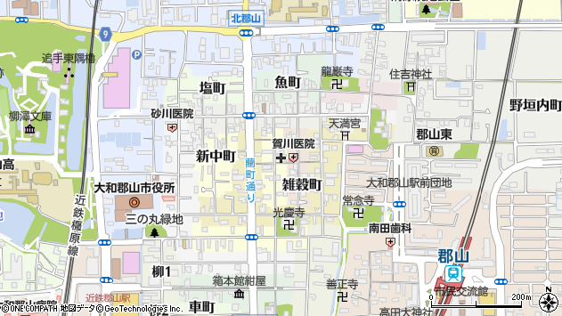 〒639-1159 奈良県大和郡山市奈良町の地図