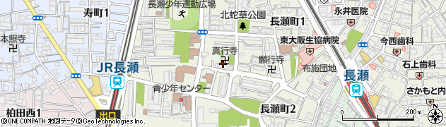 大阪府東大阪市長瀬町周辺の地図