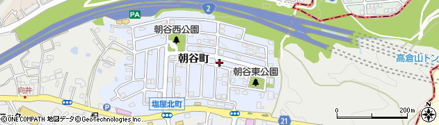 兵庫県神戸市垂水区朝谷町周辺の地図
