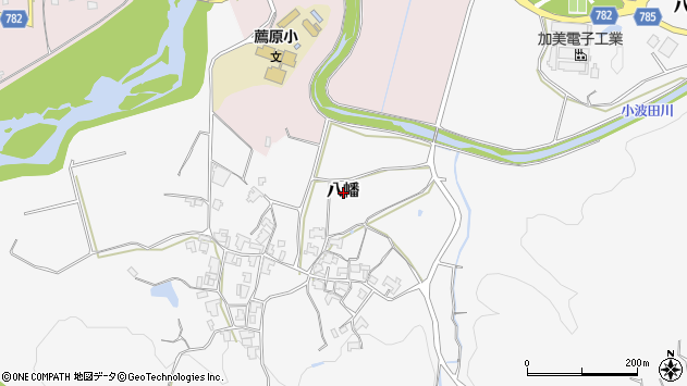 〒518-0605 三重県名張市八幡の地図