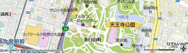 大阪府大阪市天王寺区茶臼山町周辺の地図