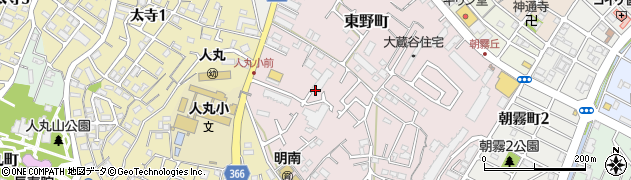 東野町西公園周辺の地図