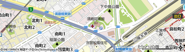 神戸市須磨体育館周辺の地図