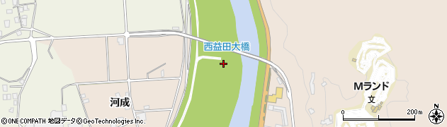 西益田大橋周辺の地図