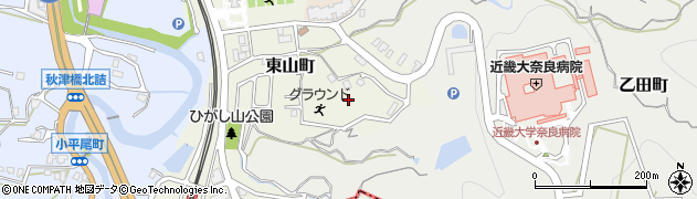 奈良県生駒市東山町周辺の地図