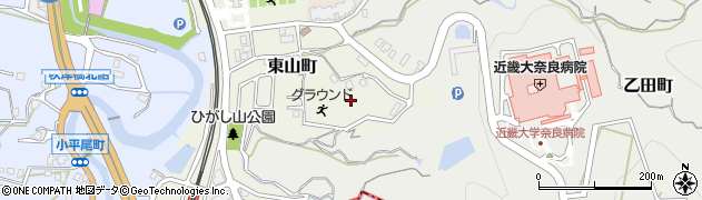 奈良県生駒市東山町周辺の地図
