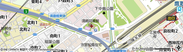 神戸市立　須磨区文化センター周辺の地図