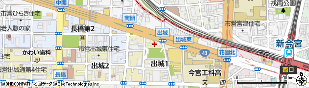 日本商事株式会社大国町給油所周辺の地図