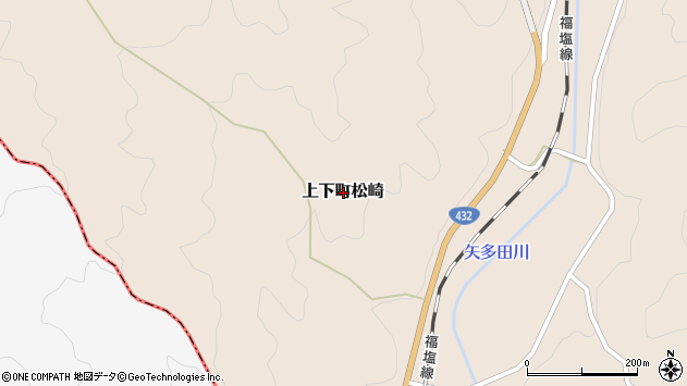 〒729-3424 広島県府中市上下町松崎の地図