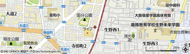 就労支援センター寺田町周辺の地図