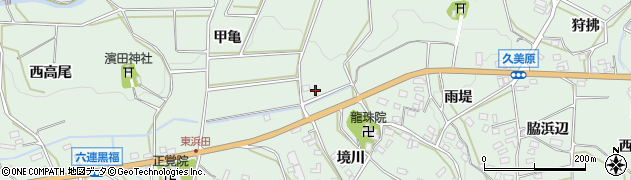 愛知県田原市六連町（西峠）周辺の地図