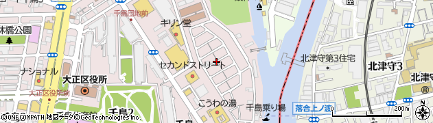 大阪府大阪市大正区千島1丁目32周辺の地図
