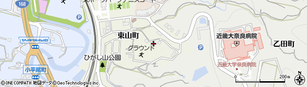 奈良県生駒市東山町1134周辺の地図