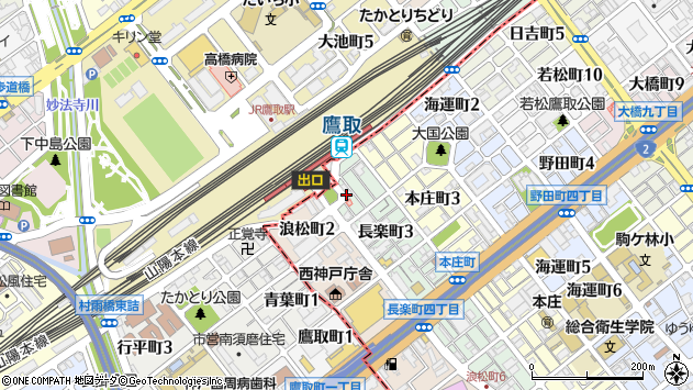 〒653-0054 兵庫県神戸市長田区長楽町の地図