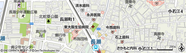 長瀬駅北自転車駐車場周辺の地図