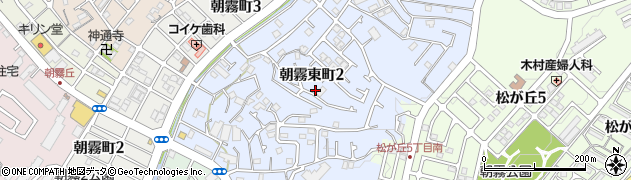 兵庫県明石市朝霧東町周辺の地図