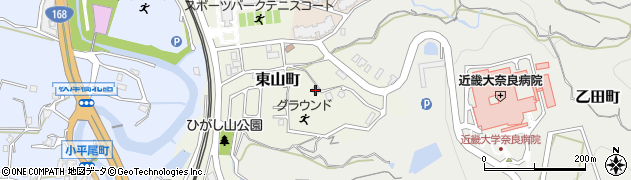 奈良県生駒市東山町1124-4周辺の地図