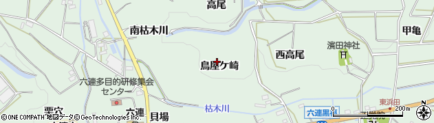 愛知県田原市六連町（鳥屋ケ崎）周辺の地図