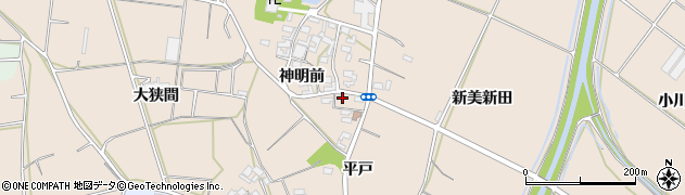 愛知県田原市西神戸町神明前7周辺の地図