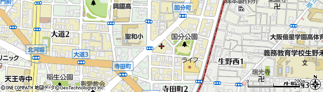 大阪府大阪市天王寺区国分町16周辺の地図