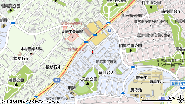 〒655-0049 兵庫県神戸市垂水区狩口台の地図