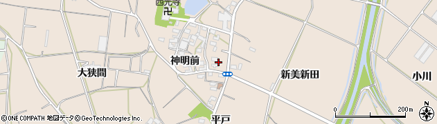 愛知県田原市西神戸町神明前14周辺の地図