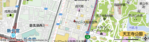 大阪府大阪市浪速区恵美須東周辺の地図