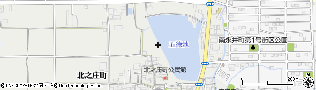 奈良県奈良市北之庄町周辺の地図