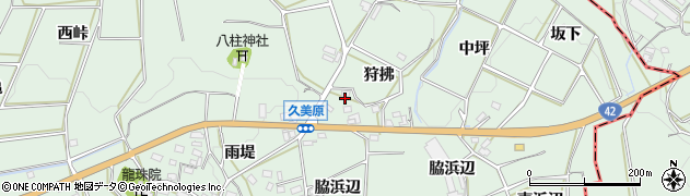 愛知県田原市六連町（狩拂）周辺の地図