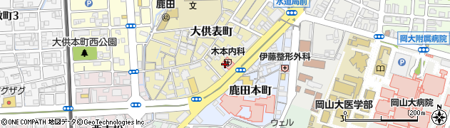 木本内科医院周辺の地図