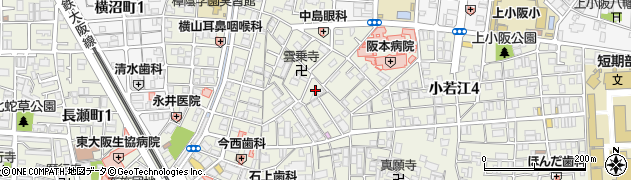 大阪府東大阪市西上小阪周辺の地図