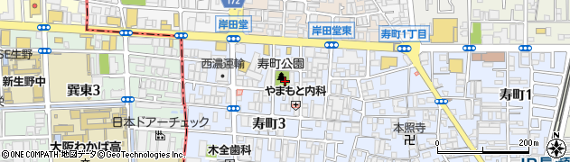 岸田堂南公園周辺の地図