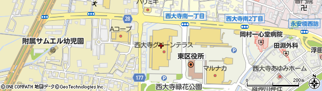 ケーズデンキ岡山西大寺店周辺の地図