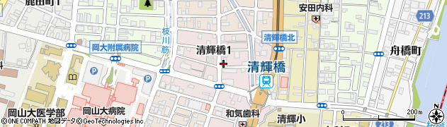 ファミリーマート清輝橋一丁目店周辺の地図