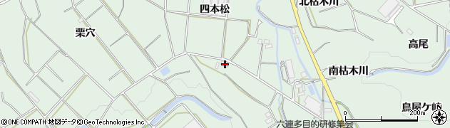 愛知県田原市六連町（四本松）周辺の地図