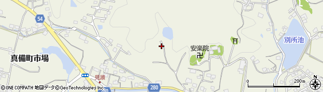 岡山県倉敷市真備町市場周辺の地図