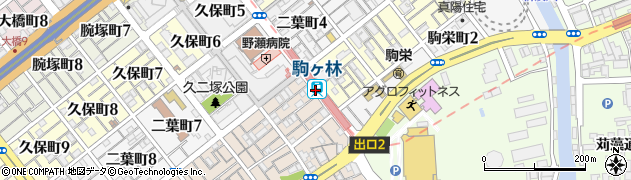 駒ケ林駅周辺の地図