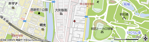 兵庫県明石市鷹匠町周辺の地図