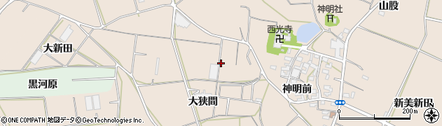 愛知県田原市西神戸町大狭間121周辺の地図