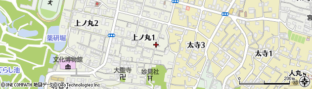 兵庫県明石市上ノ丸1丁目周辺の地図