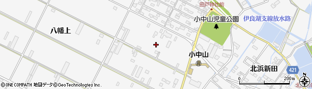 愛知県田原市小中山町八幡上周辺の地図